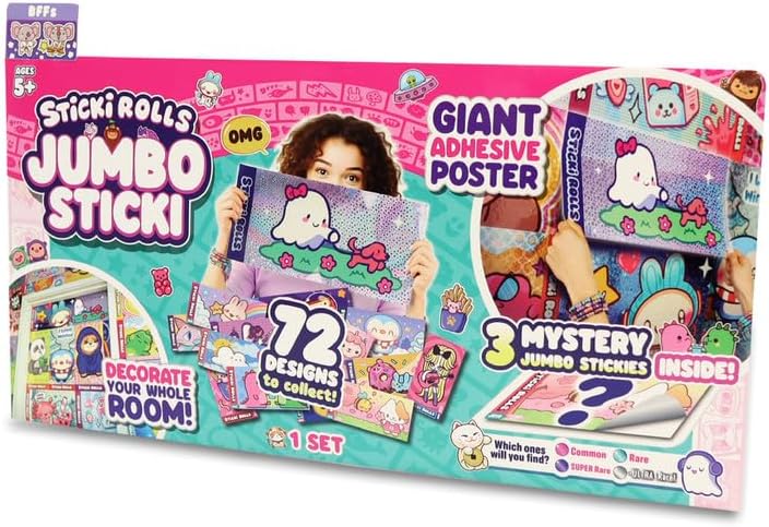 Jumbo Stickies, Giant Re-Stickable Foil Stickers