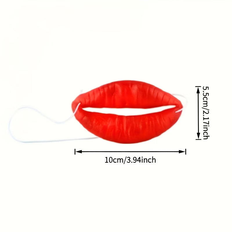 Red Lips Party Masks 8pcs