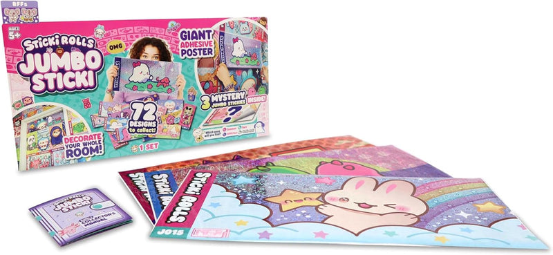 Jumbo Stickies, Giant Re-Stickable Foil Stickers