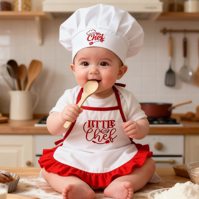 Newborn Chef Hat & Apron Set