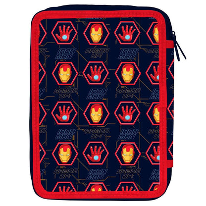 Double Decker Pencil Case Filled Avengers Iron Man Must 2 Compartments