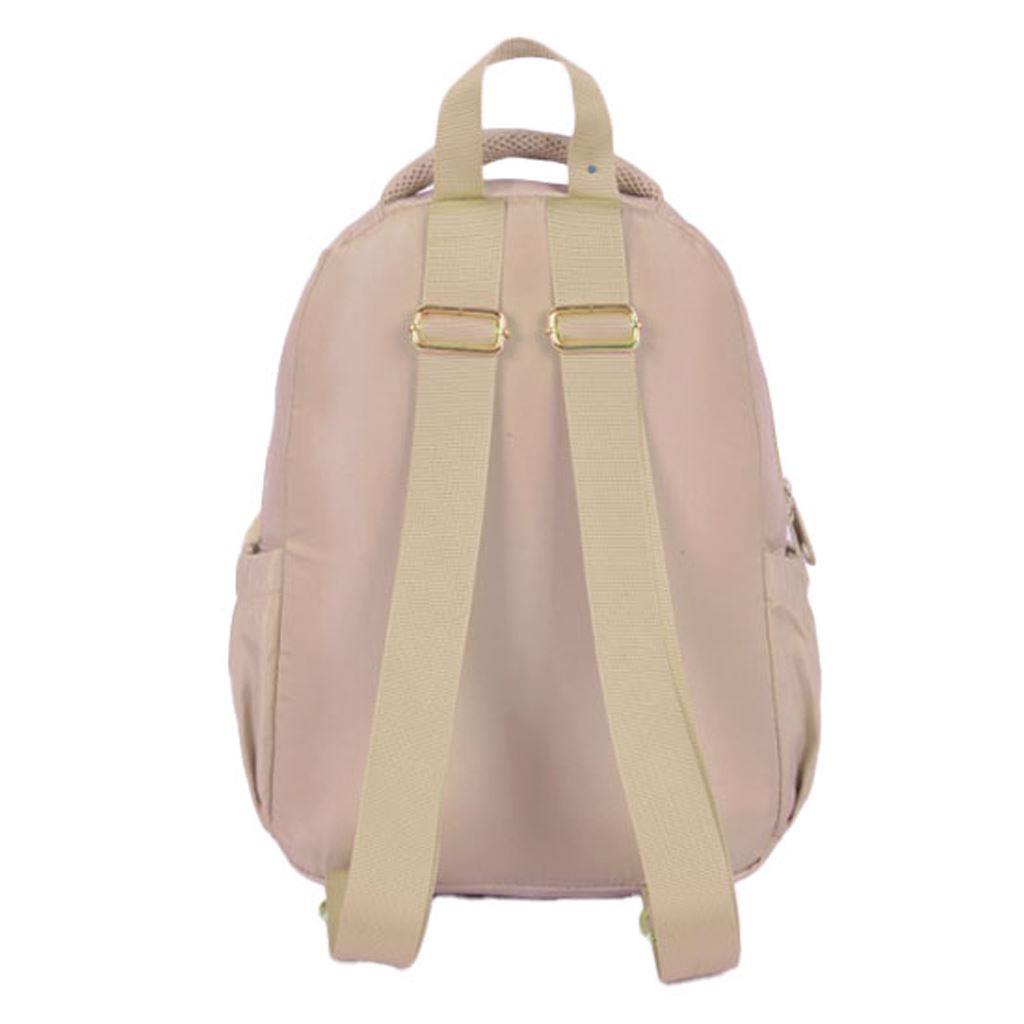 Mini backpack with adjustable straps, monochrome light pink, main compartment