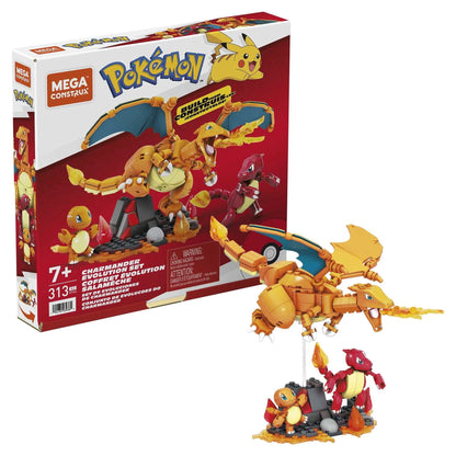 MEGA Pokémon Charmander Set with 3 Action Figures (300 Pieces) for Kids Plastic