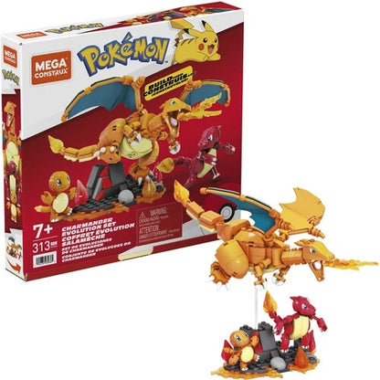MEGA Pokémon Charmander Set with 3 Action Figures (300 Pieces) for Kids Plastic