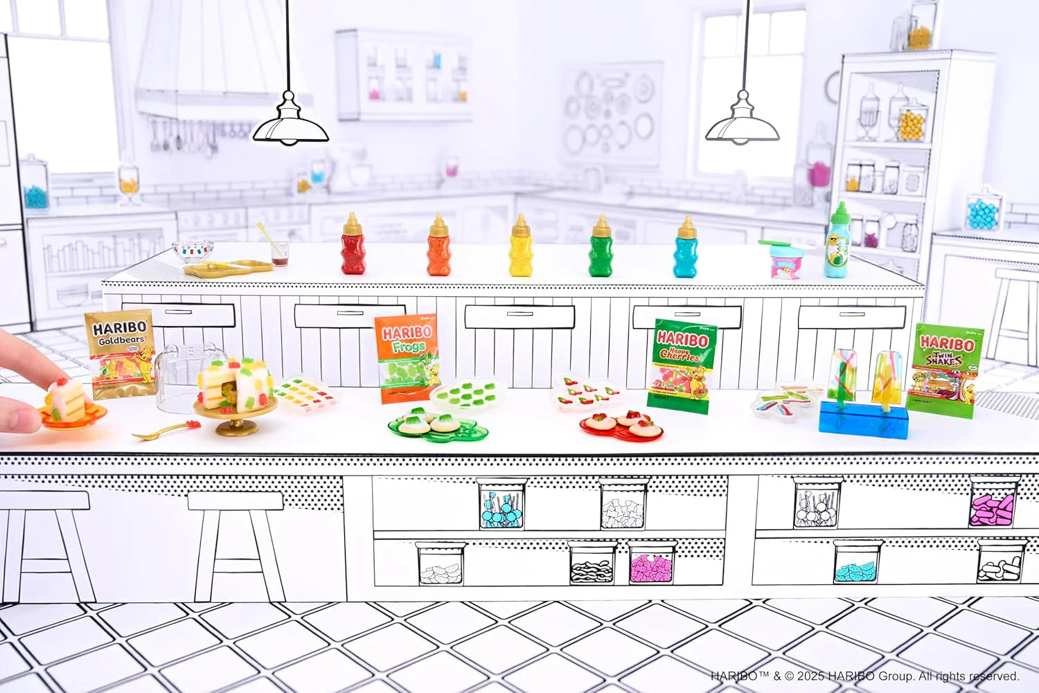 Mini Haribo make-it-mini kitchen playset with small candy packs and trays