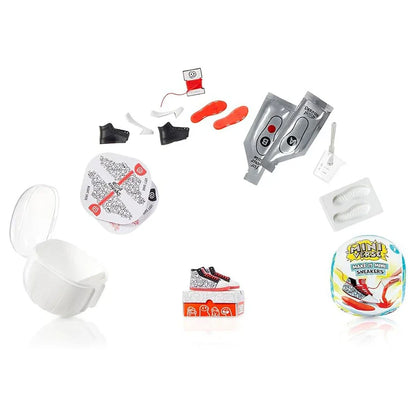 Mini sneakers make-it mini craft kit with accessories, molds, and mini shoe container