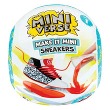 Mini Sneakers PDQ ball packaging with MGA Miniverse and Make It Mini Sneakers branding