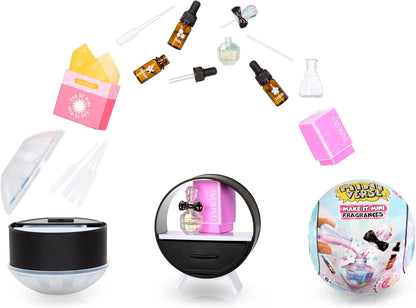 Mini fragrance bottles and accessories set with amber and clear vials