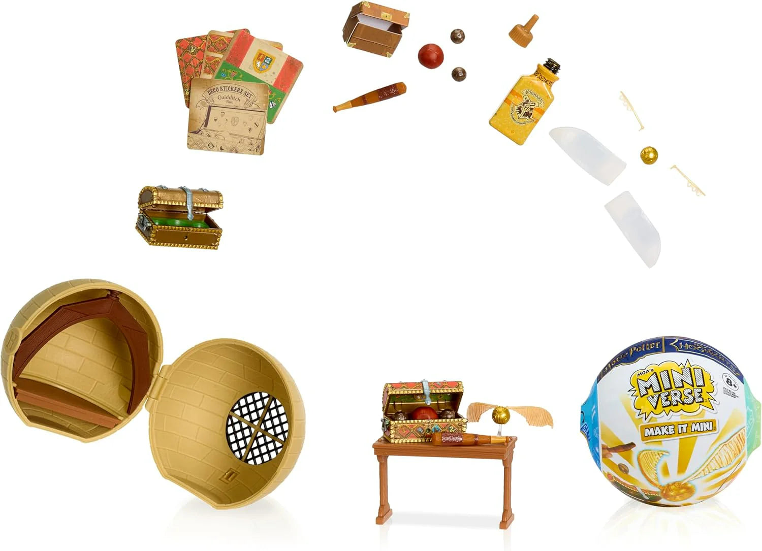 Back to Hogwarts mini make-it set: open domes, window panel and tiny desk accessories