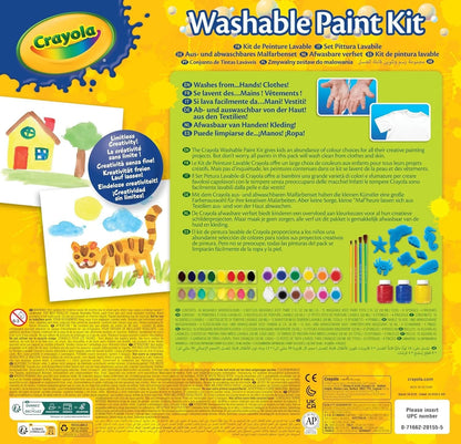Crayola Washable Kids' Paint Kit - Watercolors, Paint, Brushes & Sponges