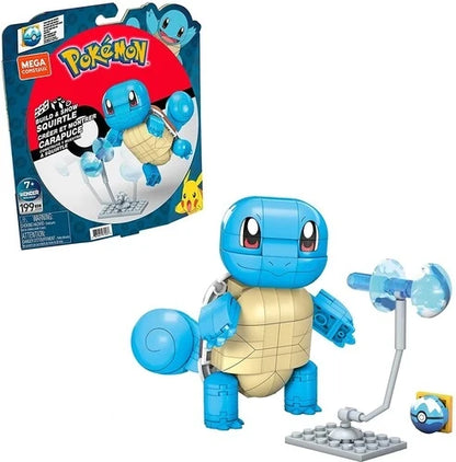 MEGA Pokémon Building Toy Kit Build & Show Squirtle (199 Pieces) for Kids
