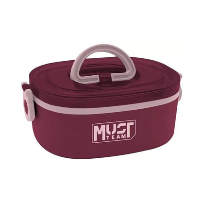 Lunch Box Must Team 750ml 2 in 1 Stainless Steel with fork-spoon 3 Colours