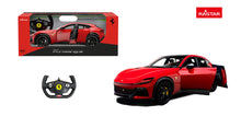 Red 1:14 remote control Ferrari Purosangue car with black controller