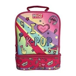Lunch Bag Insulated Must Team Yummy I Love K-Pop 2 Compartments