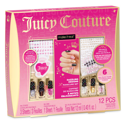 Juicy Couture™ Dazzling Designs Manicure Set box with 12 nail polish colors
