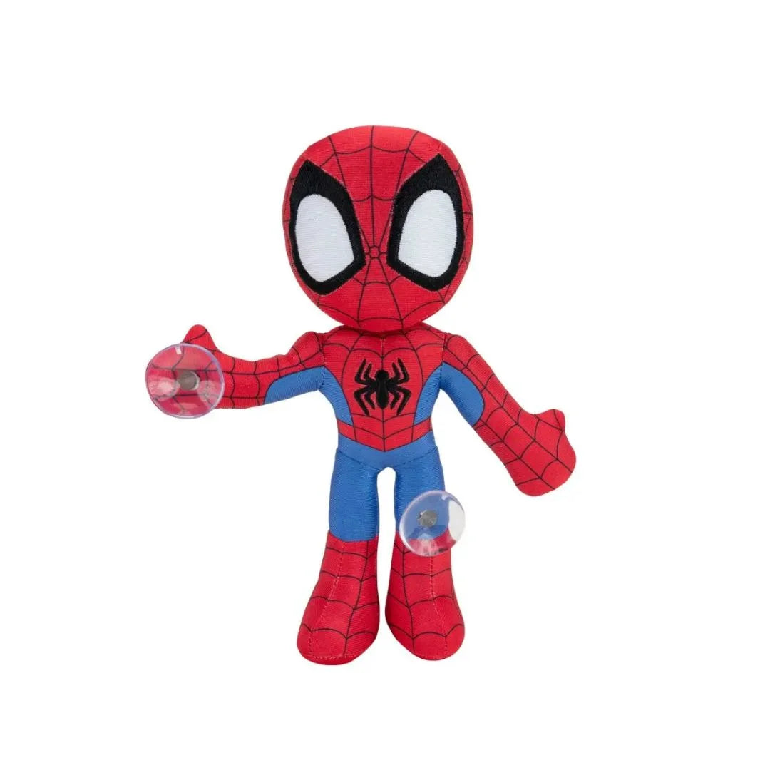 Web Flash Spidey plush, red and blue spider suit with white eyes and clear light hands