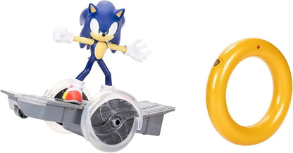 Sonic Speed RC car with Sonic figure and yellow remote ring
