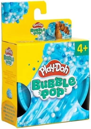 Play-Doh Bubble Pop toy bubble kit box, blue bubble dough theme