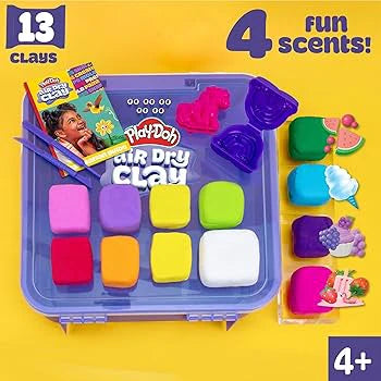 Air Dry Clay Case - Portable Storage Case Kit with 13 Air Dry Clays for Kids