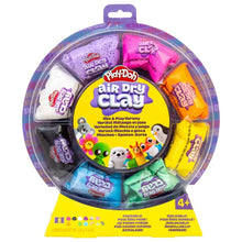Round air dry clay set blister pack with assorted colored clays