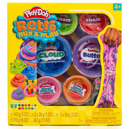 Retro Mix & Play Scented Slime for Kids, 6-Pack Variety