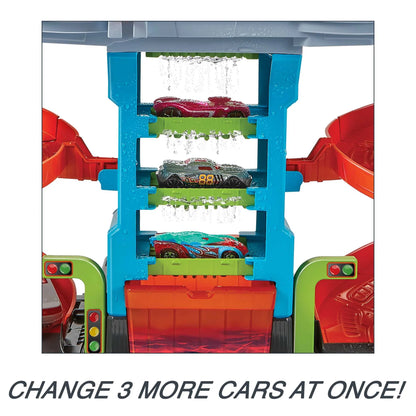 Hot Wheels City MEGA Car Wash With 1 Color Shifters Car, Toy For Kids