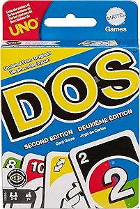 DOS Second Edition card game box with colorful cards and large logo