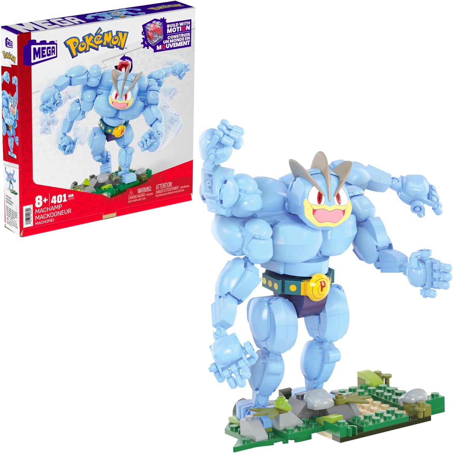 Mattel Mega Pokémon Building Toys Set Machamp The Toy Store - Toys