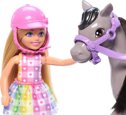 Chelsea Doll & Toy Horse Set, Includes Helmet Accessory & Saddle