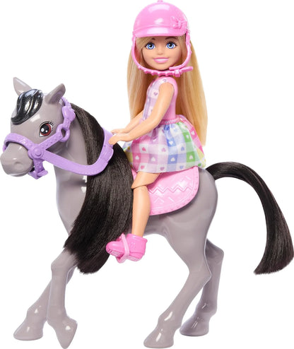 Chelsea Doll & Toy Horse Set, Includes Helmet Accessory & Saddle