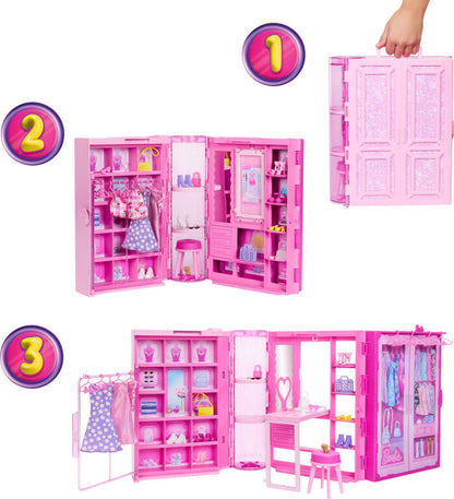 Dream Closet Toy Playset with Fashion Doll, Clothes