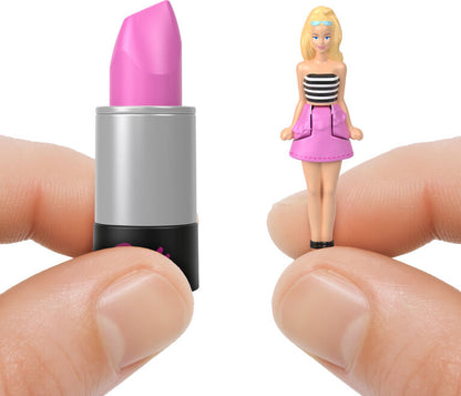 Mini BarbieLand Fashionistas Dolls, 1.5-inch Dolls in Lipstick Tube