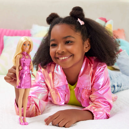 Fashionistas Doll in Metallic Pink Minidress