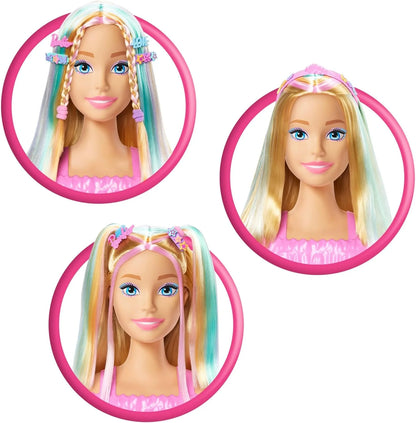 Blonde Hair Styling Head with 20+ Styling Accessories Including Star