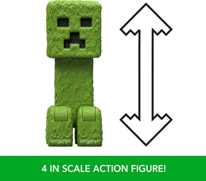 Minecraft Core Figure green full-body figure with cube head and pixel face