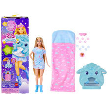 Sleepover pajama doll with light blue outfit, pink accents, blue slippers, and box