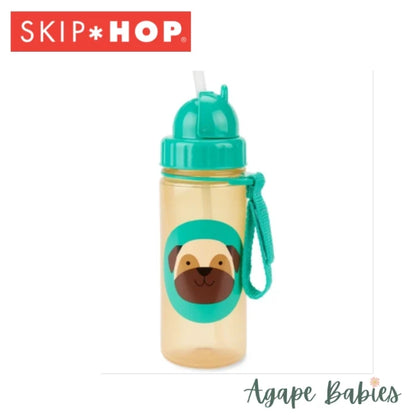 Zoo PP Straw Bottle - Pug