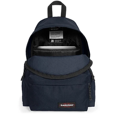 Ultra marine Eastpak Day Pak'r backpack, adjustable straps, interior label visible