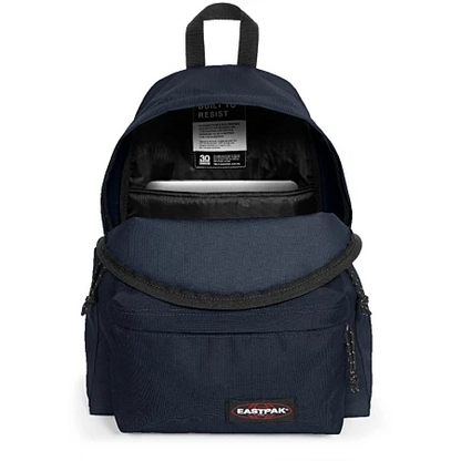 Ultra marine Eastpak Day Pak'r backpack, adjustable straps, interior label visible