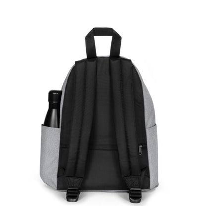 Eastpak Day Pak'r S backpack with black back panel, grey sides, two front straps