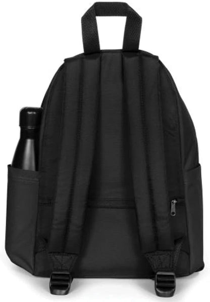Eastpak black backpack with adjustable shoulder straps and side zipper pocket