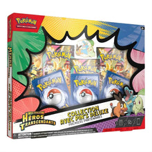 Pokémon Deluxe Pin Collection box with multiple booster packs and promo cards