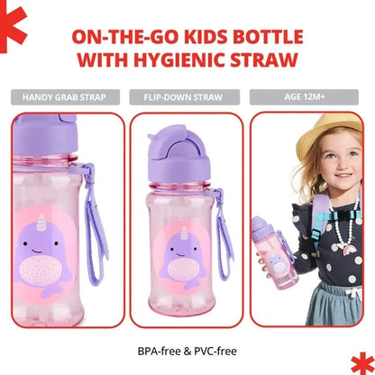 Zoo Tritan Renew Straw Bottle - Narwhal