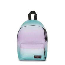Eastpak Orbit pastel gradient backpack with front zip pocket and black webbing straps