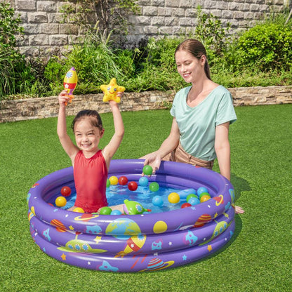 Inflatable paddling pool with balls 102 x 25 cm