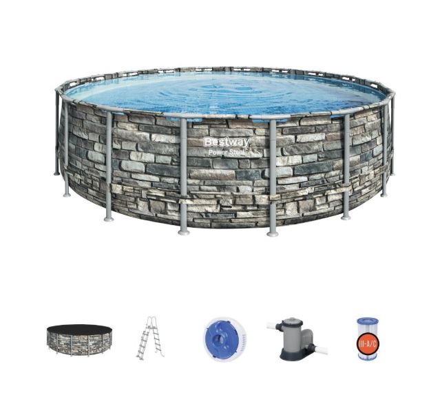 Steel Pro Round Pool Set 6.10m x 1.32m