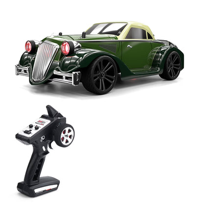 R/C Elektro 1:16 Allrad-Auto in dunkelgrün, silberne Front, mit Fernsteuerung