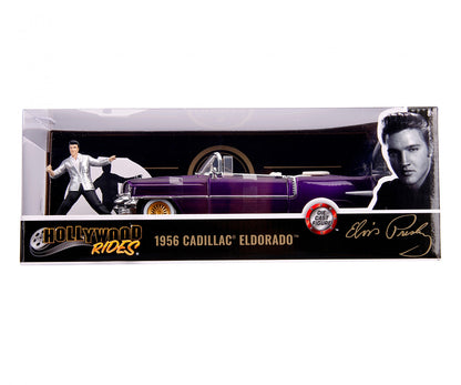 1956 Cadillac Eldorado Convertible purple + Elvis Presley Figure