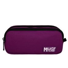 Barrel Pencil Case Must Team Monochrome Violet with Lilac 2 Compartments