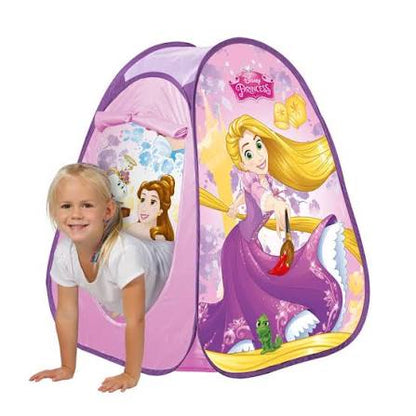 Disney Princess pop-up play tent, rounded dome shape with side window and purple trim